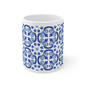Blue Design Printed Mug