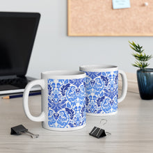 Load image into Gallery viewer, Blue Paisley Printed Coffee Mug
