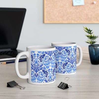 Blue Paisley Printed Coffee Mug