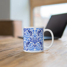 Load image into Gallery viewer, Blue Paisley Printed Coffee Mug
