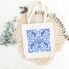 Blue Paisley Printed Tote Bag