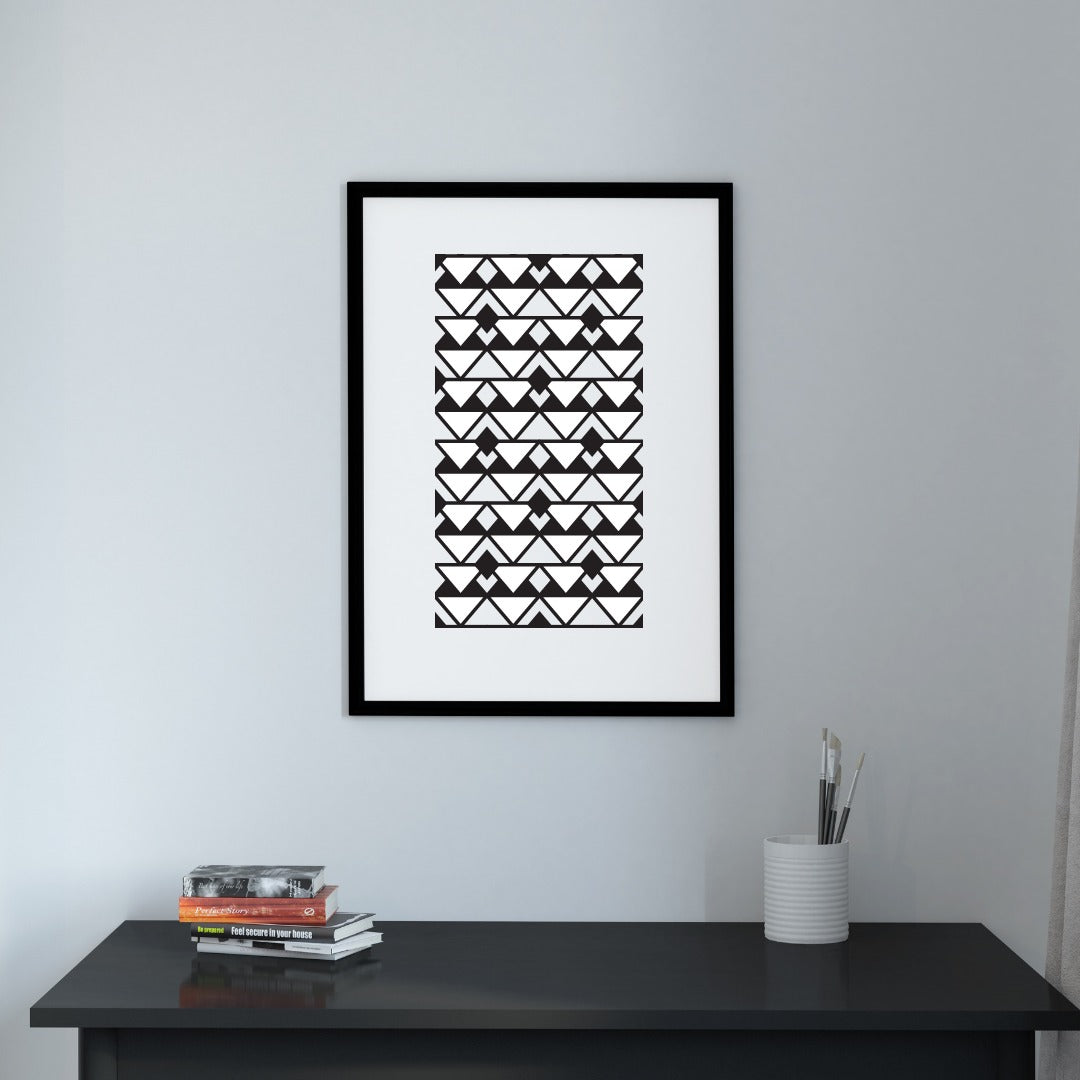 Abstract Wall Art with Black Frame