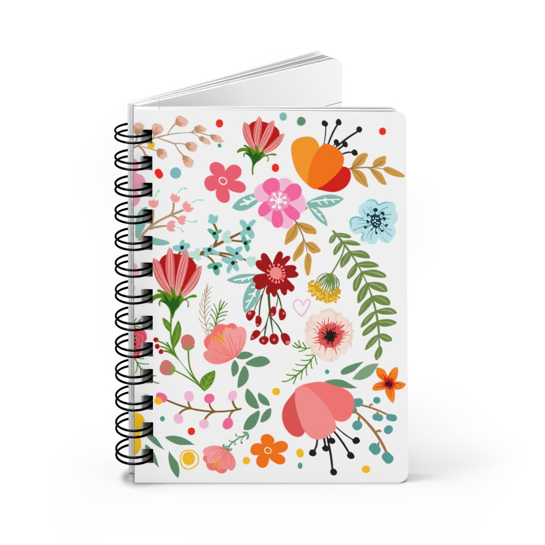 Colorful Floral Pattern Printed Notebook