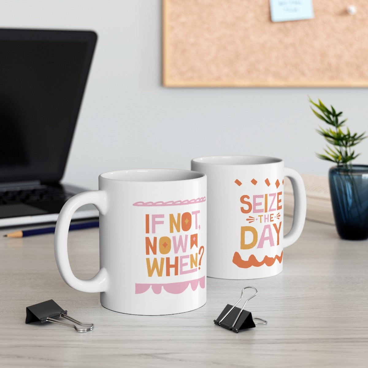 Seize The Day Mugs Set of Two
