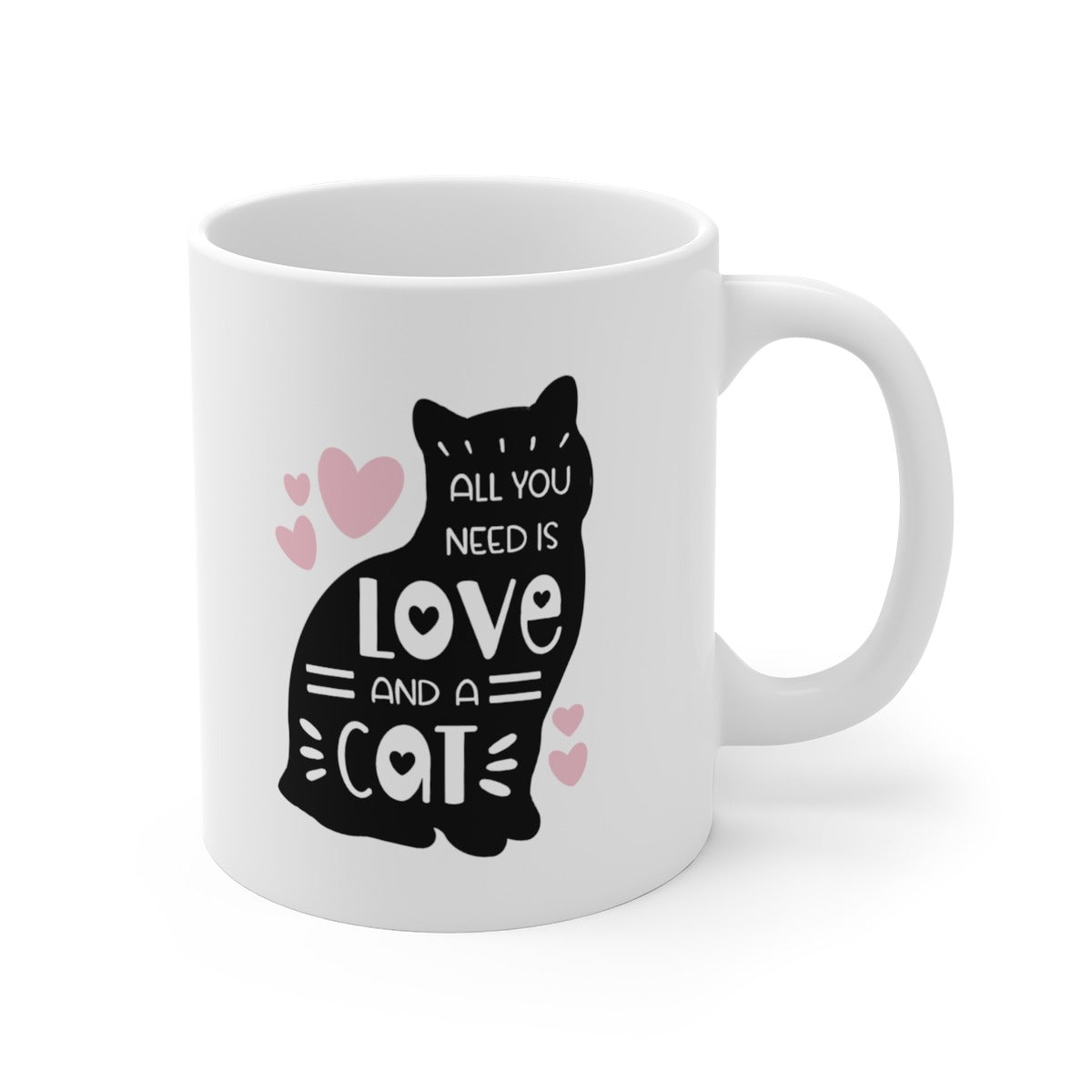 Love and a Cat Printed Coffee Mug
