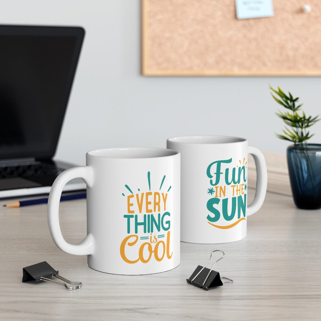 Fun in the Sun Set of Two Printed Mugs