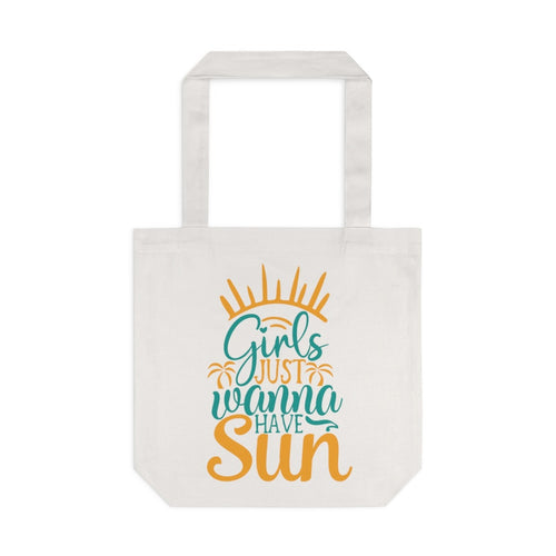 Girls Just Wanna Have Sun Printed Tote Bag