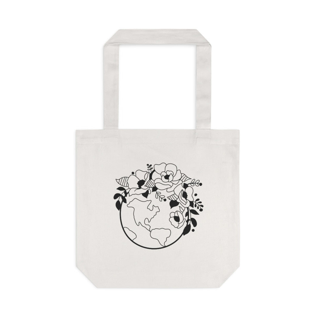 Earth Flowers Printed Tote Bag
