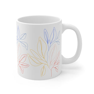 Colorful Watercolor Line Art Printed Mug