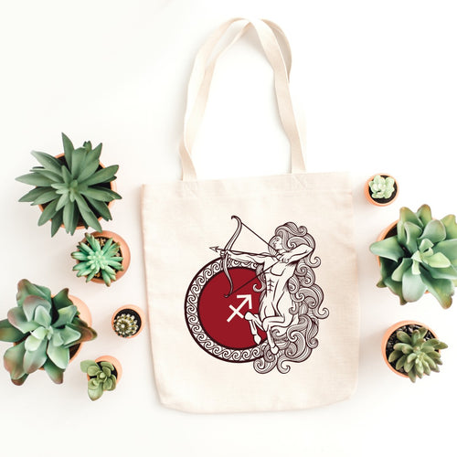 Sagittarius Horoscope Printed Tote Bag