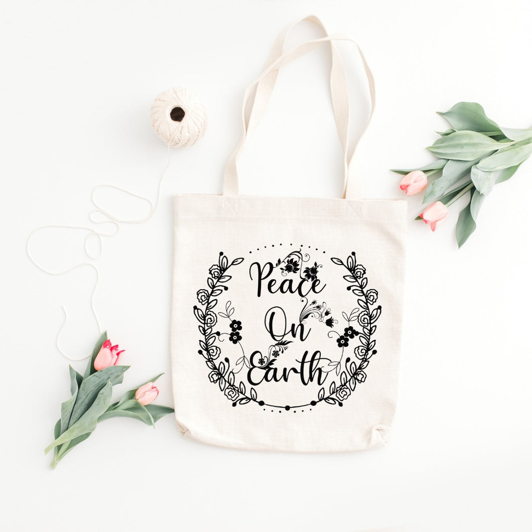 Peace on Earth Printed Tote Bag