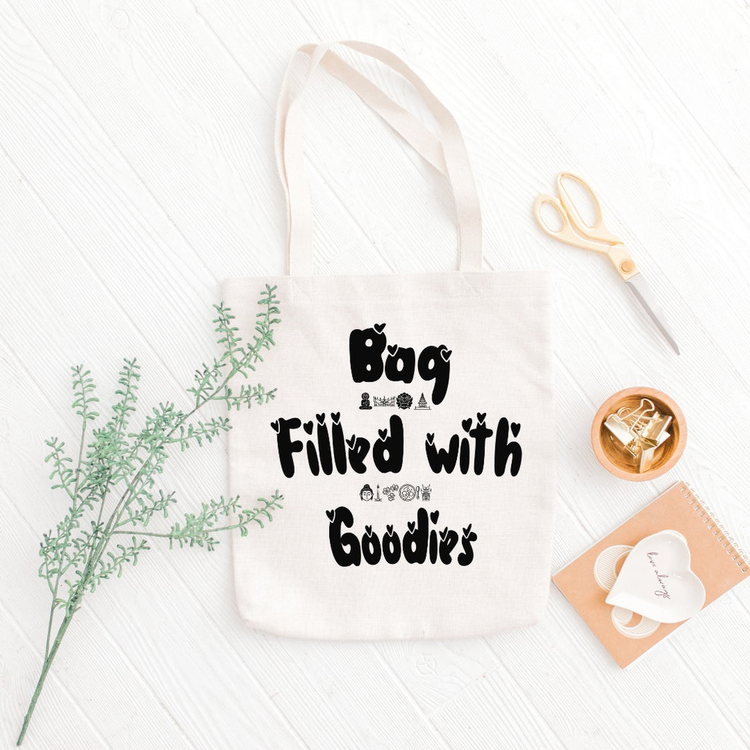 Bag Filled With Goodies Printed Totebag