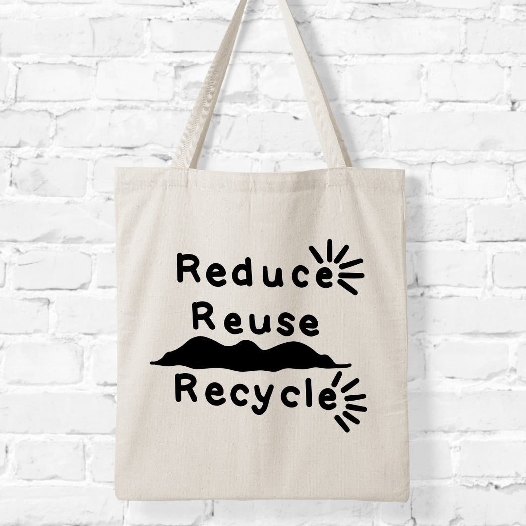 Reduce Reuse Recycle Printed Tote Bag