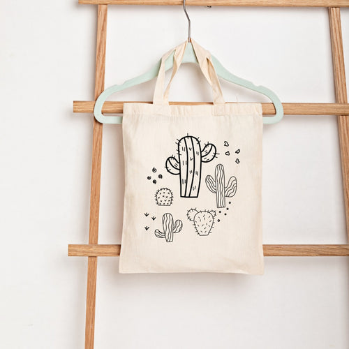 Cute Cactus Printed Tote Bag
