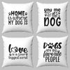 Dogs Printed Set of 4 Cushions
