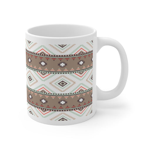 Geometric Triangles Pattern Printed Coffee Mug
