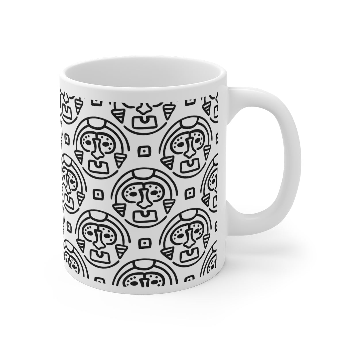 Aztec Masks Printed Coffee Mug
