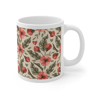 Nordic Floral Pattern Mugs