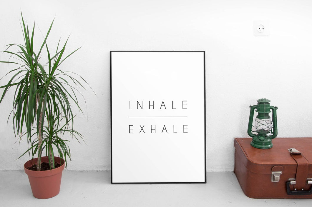 Inhale Exhale Wall Art Framed