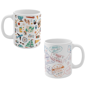 Travel Inspired Set of 2 Mugs